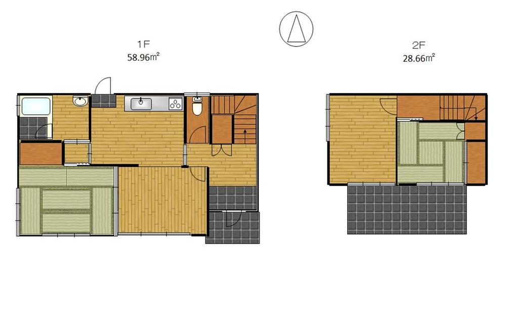 Floor plan. 9 million yen, 4DK, Land area 266.68 sq m , Building area 87.62 sq m