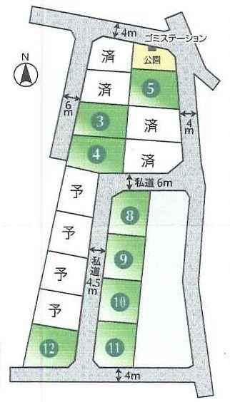 Compartment figure. Land price 12,385,000 yen, Land area 172.04 sq m