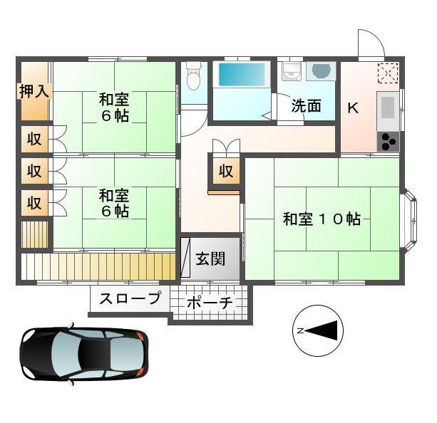 Floor plan. 10,950,000 yen, 3DK, Land area 192 sq m , Building area 85 sq m