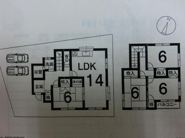 Floor plan. 13.8 million yen, 4LDK, Land area 206.36 sq m , Building area 98.53 sq m