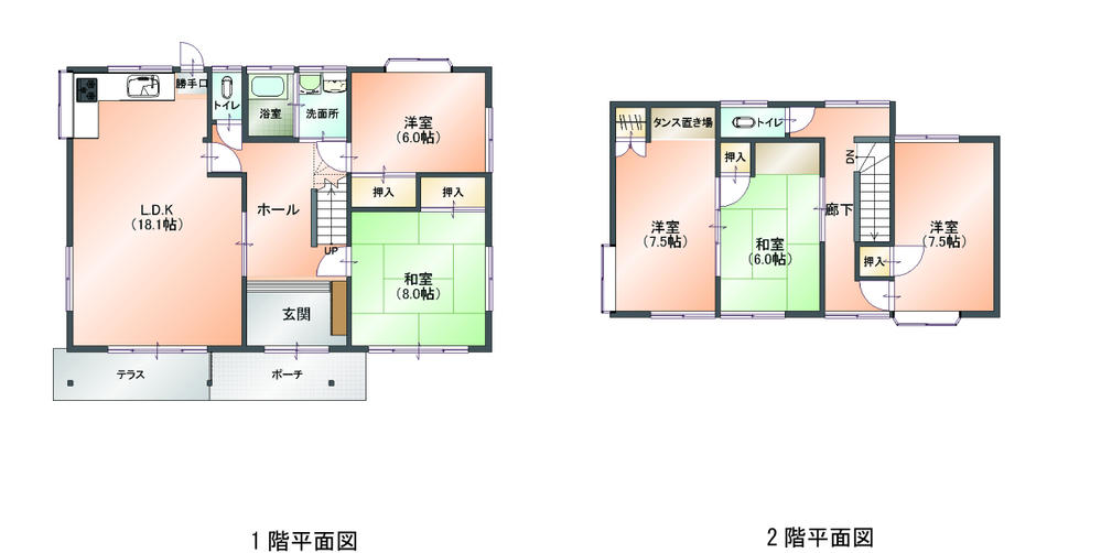 Floor plan. 17 million yen, 5LDK, Land area 443.24 sq m , Building area 443.24 sq m