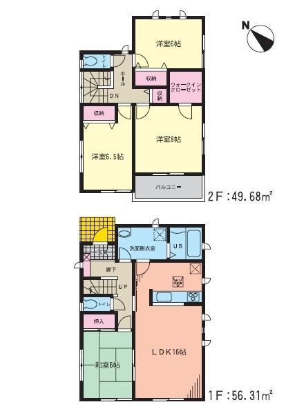Floor plan. (No. 1 point), Price 21.5 million yen (planned), 4LDK, Land area 240.31 sq m , Building area 105.99 sq m