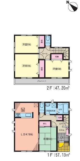 Floor plan. (No. 4 locations), Price 20.8 million yen (planned), 4LDK, Land area 331.16 sq m , Building area 104.33 sq m
