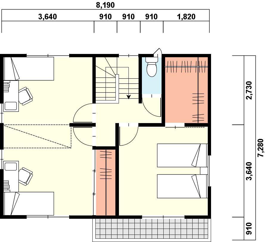  [No. 2 land condominiums 2-floor plan view]  