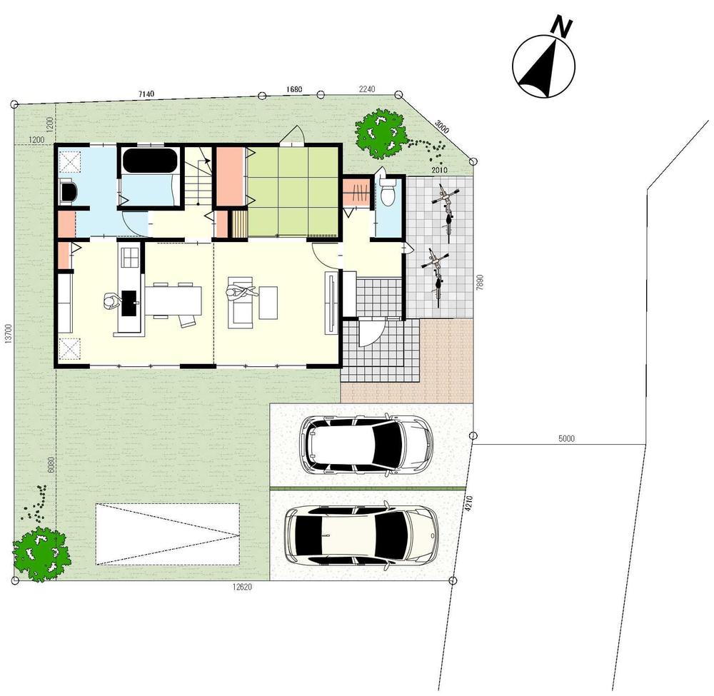 No. 2 land condominiums 1-floor plan layout drawing