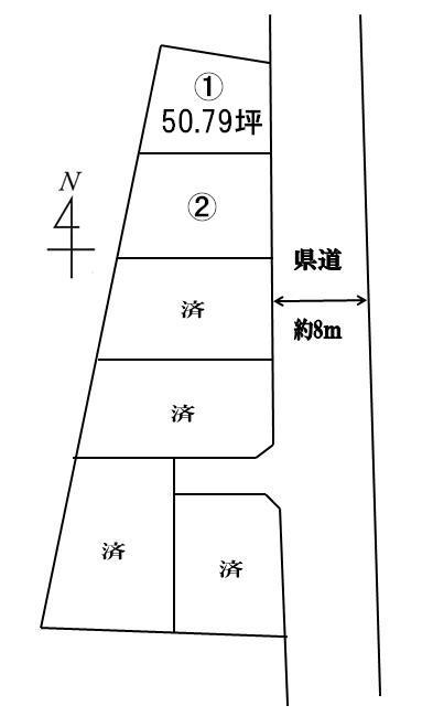 Compartment figure. Land price 8,886,000 yen, Land area 167.9 sq m