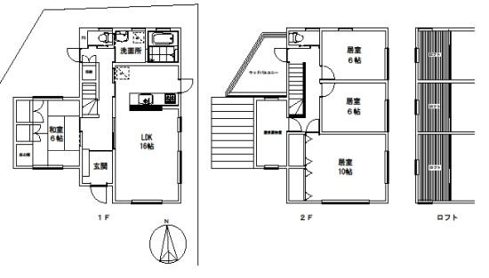 Floor plan. 19,800,000 yen, 4LDK + S (storeroom), Land area 178.94 sq m , Building area 117.58 sq m