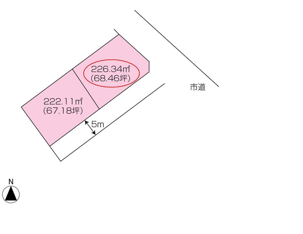 Compartment figure. Land price 9,926,000 yen, Land area 226.34 sq m