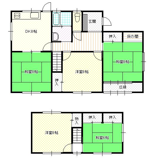 Floor plan. 9.3 million yen, 5DK, Land area 375.44 sq m , Building area 117.55 sq m