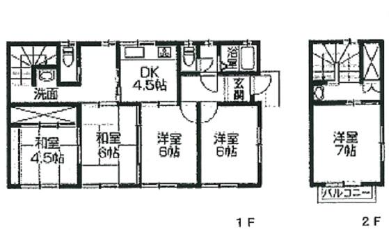 Floor plan. 9.8 million yen, 5DK, Land area 184.43 sq m , Building area 93.28 sq m