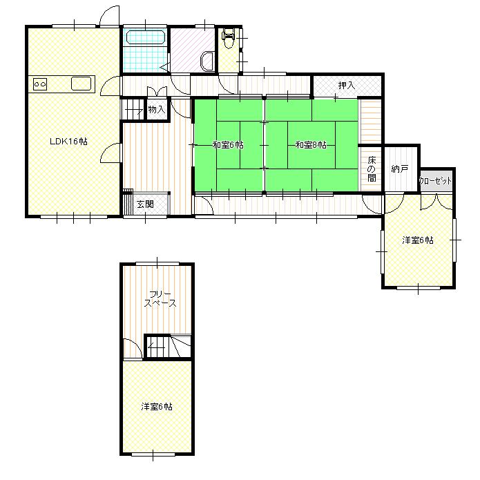 Floor plan. 14.5 million yen, 5LDK + S (storeroom), Land area 655.12 sq m , Building area 154.08 sq m
