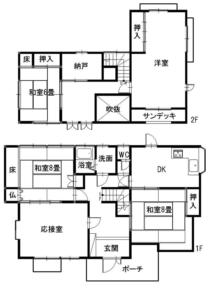 Floor plan. 17,900,000 yen, 5DK + S (storeroom), Land area 393.02 sq m , Building area 134.92 sq m