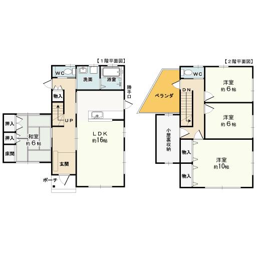 Floor plan. 19,800,000 yen, 4LDK, Land area 178.94 sq m , Building area 117.58 sq m