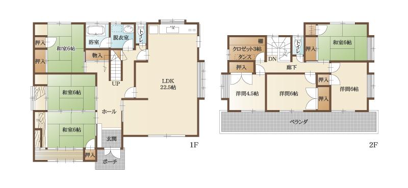 Floor plan. 13 million yen, 7LDK + S (storeroom), Land area 190.5 sq m , Building area 165.61 sq m