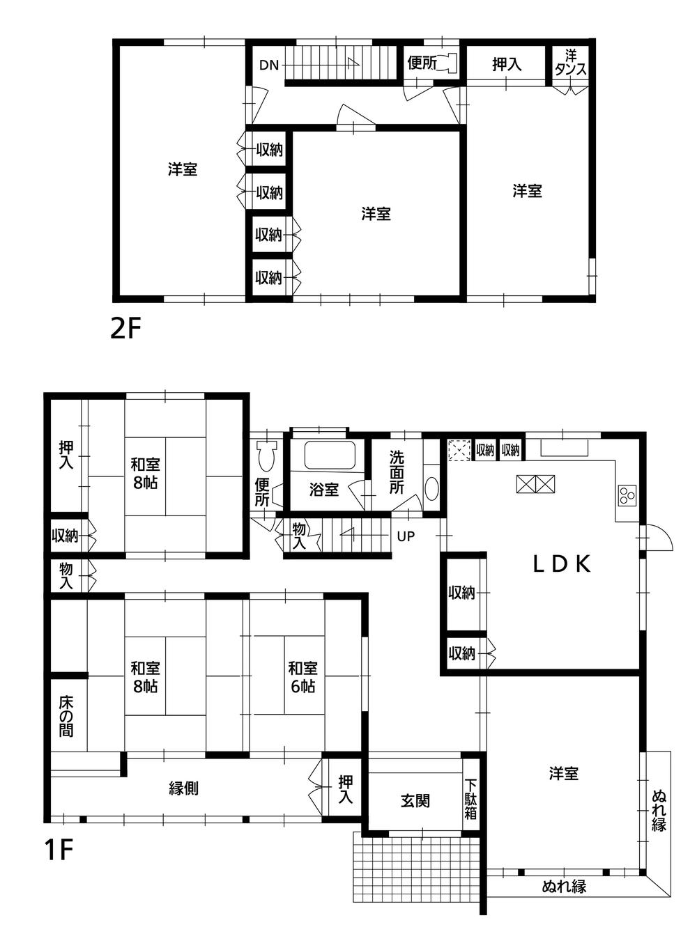 Floor plan. 38,810,000 yen, 7LDK, Land area 556.39 sq m , Building area 266.95 sq m