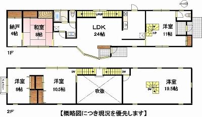 Floor plan. 31.5 million yen, 5LDK + S (storeroom), Land area 1,471.71 sq m , Building area 177.82 sq m