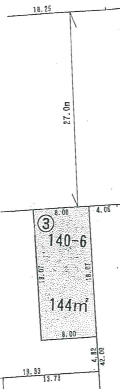 Compartment figure. Land price 16.8 million yen, Land area 144.68 sq m