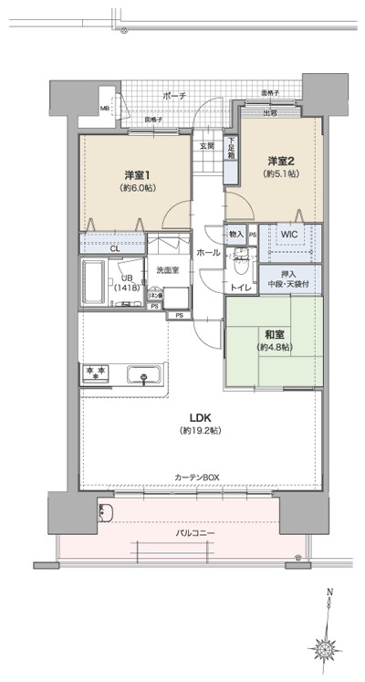 Floor: 3LDK + WIC, the area occupied: 76.7 sq m, Price: 24,800,000 yen ~ 37,700,000 yen