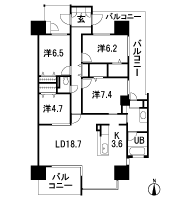 Floor: 4LDK, occupied area: 109.65 sq m, Price: 38,700,000 yen ~ 47,900,000 yen