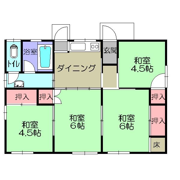 Floor plan. 12.5 million yen, 4DK, Land area 247.08 sq m , Building area 71.02 sq m