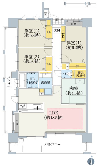 Floor: 4LDK, the area occupied: 85.7 sq m, Price: 26.2 million yen ・ 27,400,000 yen