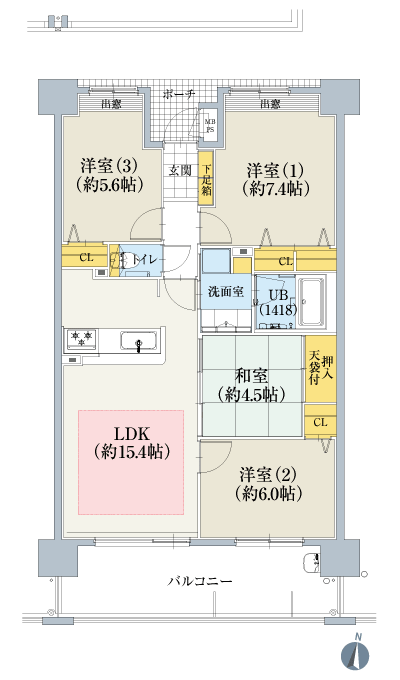 Floor: 4LDK, occupied area: 80.59 sq m, Price: 22.5 million yen ~ 24,700,000 yen