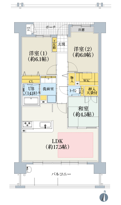 Floor: 3LDK, occupied area: 74.95 sq m, Price: 23,700,000 yen ・ 24,100,000 yen