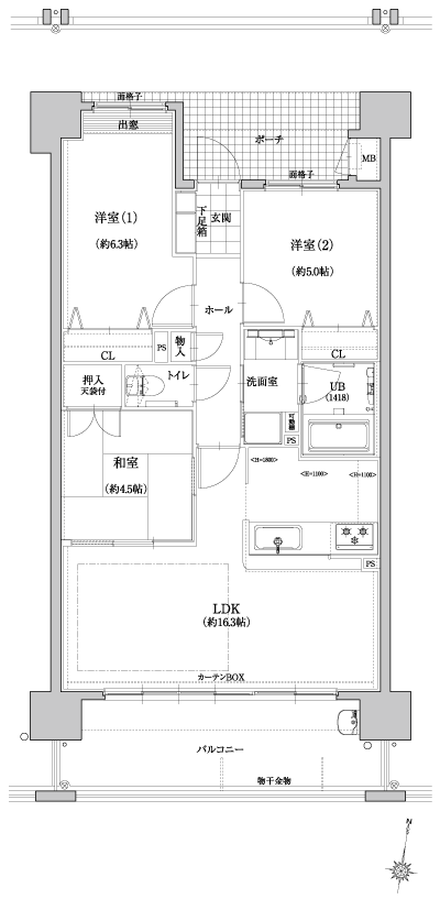 Floor: 3LDK, the area occupied: 69.3 sq m, Price: 22.6 million yen