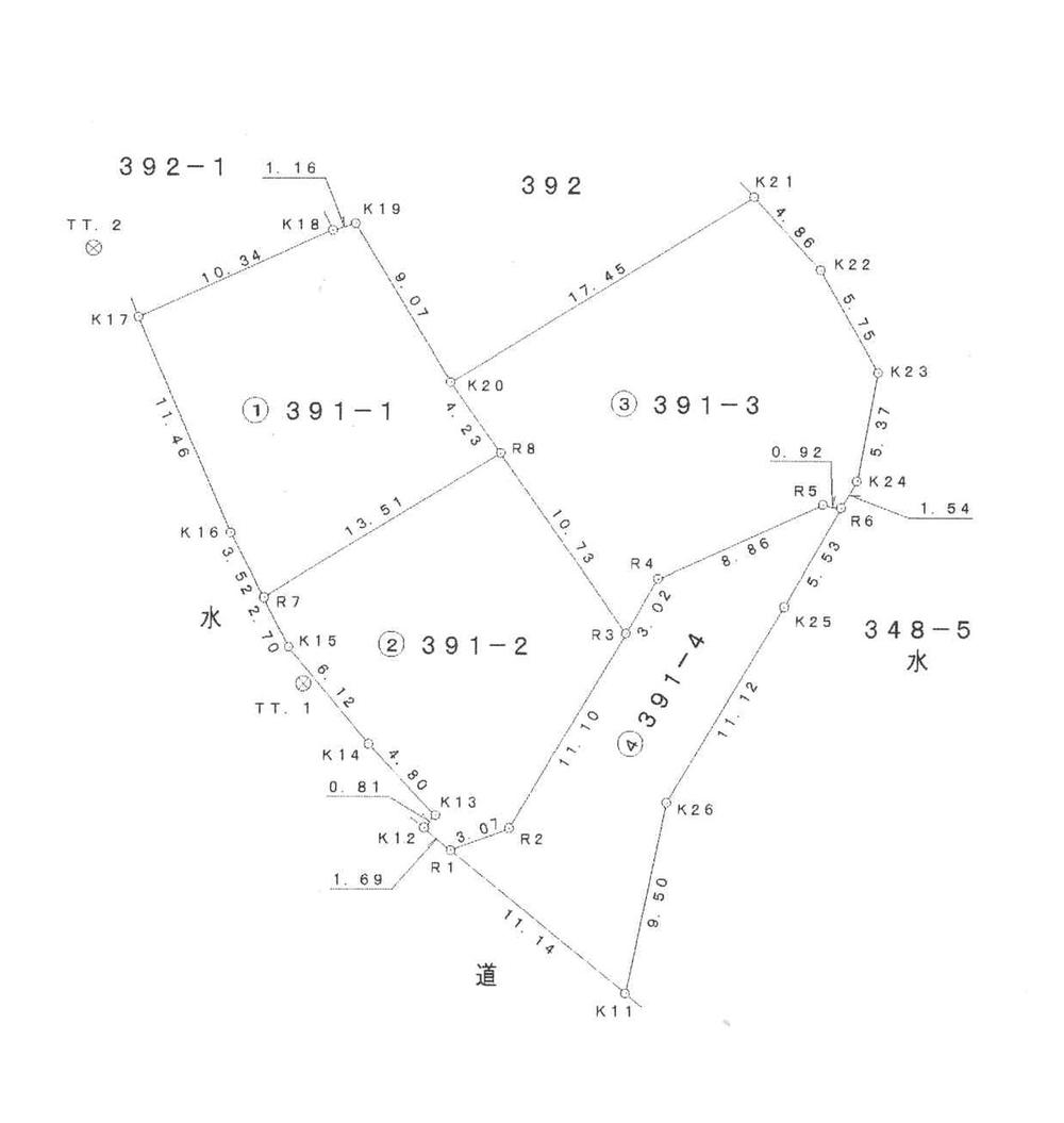 Compartment figure. Land price 8,562,000 yen, Land area 176.91 sq m subdivided registration completed