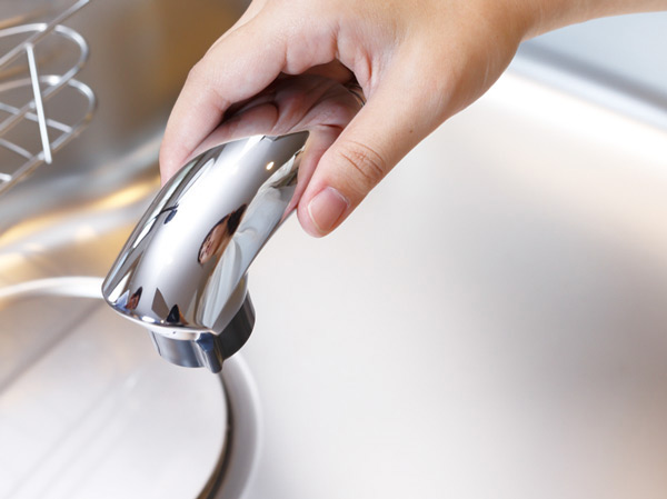 Kitchen.  [Hand Shower Faucets] Telescopic hand shower faucet water is reach every corner of the sink, Also it helps to clean the sink.