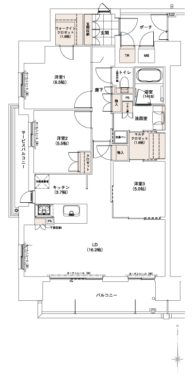 Floor: 3LDK + Wic + MC, occupied area: 87.46 sq m, Price: 32,900,000 yen ~ 40,300,000 yen
