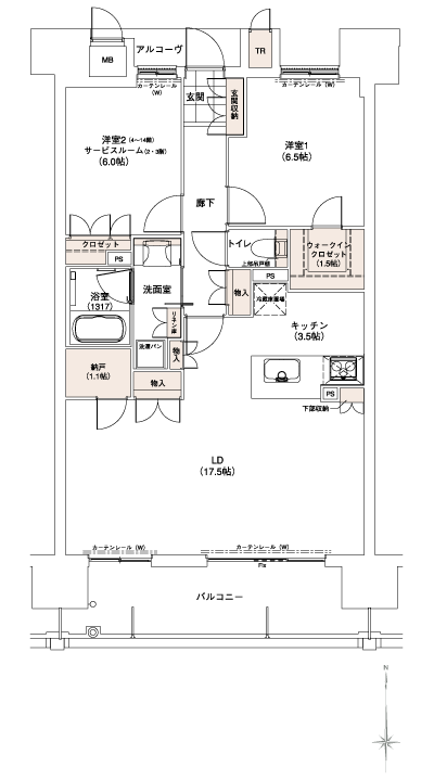 Floor: 2LDK + Wic + S (2 ・ 3 floor 1LDK + SR + Wic + S), the occupied area: 75.79 sq m, Price: 28.8 million yen ~ 32,400,000 yen