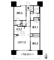 Floor: 3LDK + Wic, the occupied area: 70.25 sq m, Price: 25,300,000 yen ~ 29,700,000 yen