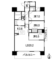 Floor: 3LDK + Wic + Sic, the area occupied: 96.5 sq m, Price: 39,300,000 yen ~ 46,100,000 yen