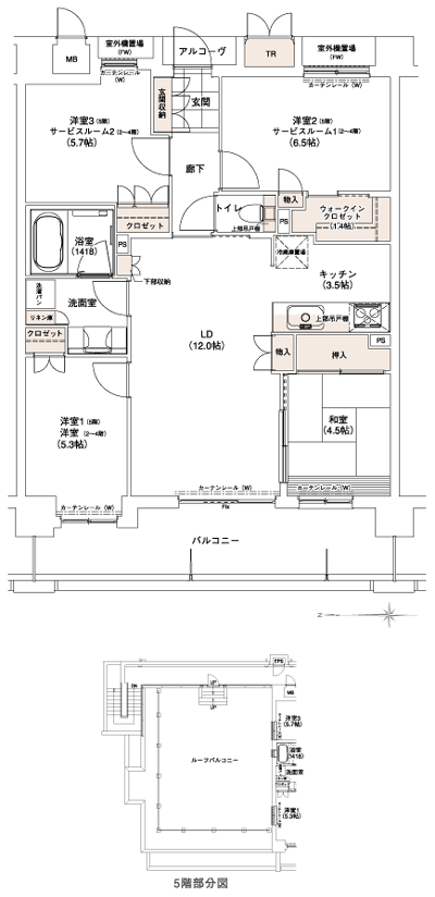 Floor: 4LDK + Wic (2 ~ 4 floor 2LDK + 2SR + Wic), occupied area: 80.73 sq m, Price: 28,900,000 yen ~ 29,800,000 yen
