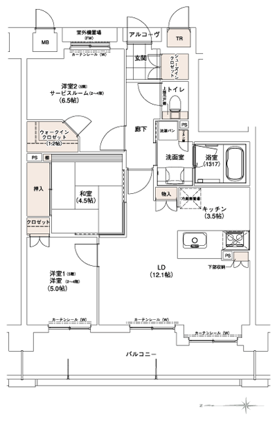 Floor: 3LDK + Wic + Sic (2 ~ 4 floor 2LDK + SR + Wic + Sic), the occupied area: 70.85 sq m, Price: 24,800,000 yen ~ 26,300,000 yen