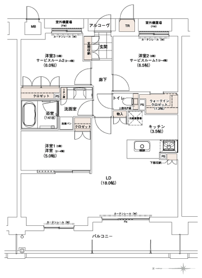 Floor: 3LDK + Wic (2 ~ 4 floor 1LDK + 2SR + Wic), occupied area: 81.27 sq m, Price: 30,400,000 yen ~ 30,700,000 yen