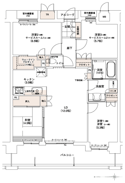 Floor: 4LDK + Wic (2 ~ 4 floor 2LDK + 2SR + Wic), occupied area: 80.73 sq m, Price: 28,900,000 yen ~ 31.7 million yen