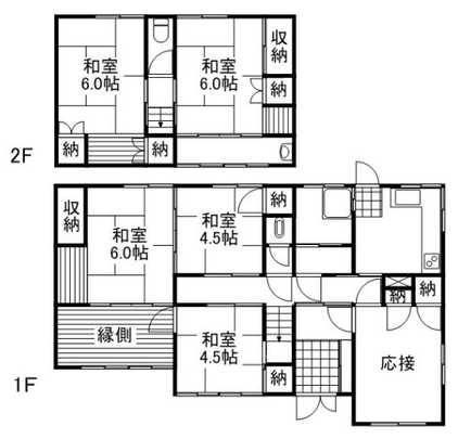 Floor plan. 5,850,000 yen, 6DK, Land area 201.19 sq m , Building area 117.05 sq m