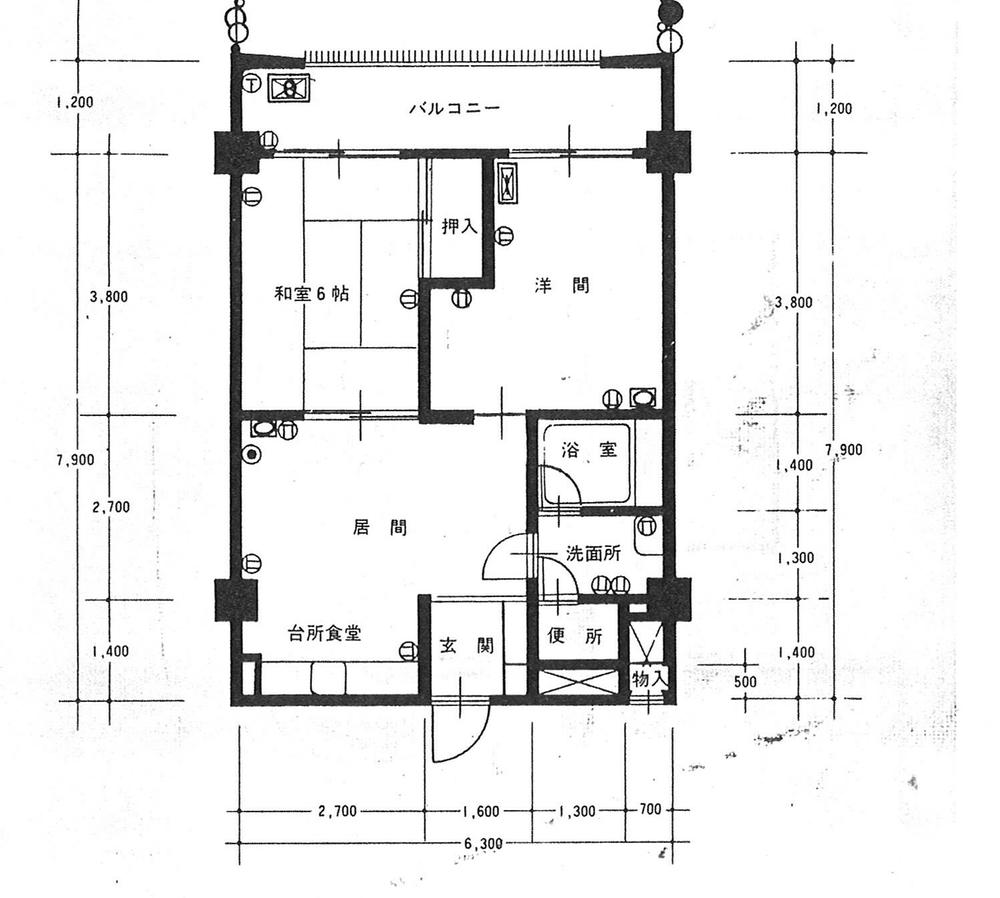 Floor plan. 2DK, Price 2.5 million yen, Occupied area 45.51 sq m , Balcony area 7.52 sq m