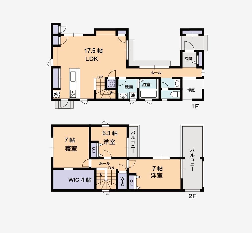 Floor plan. 29.5 million yen, 3LDK, Land area 162.09 sq m , Building area 102.6 sq m