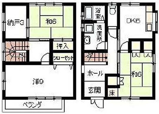 Floor plan. 17,900,000 yen, 3DK + S (storeroom), Land area 108.63 sq m , Building area 79.48 sq m