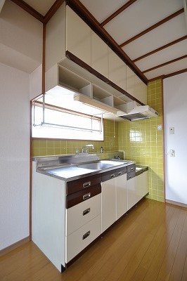 Kitchen. Bright kitchen with window