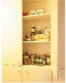Receipt.  [Pantry] Ensure sufficient storage space to housework corner. We have prepared a convenient pantry to stock the accessories and food, etc..