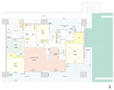 Floor: 4LDK, occupied area: 138.57 sq m, Price: 118 million yen