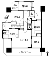 Floor: 4LDK, occupied area: 96.12 sq m, price: 46 million yen ~ 59,800,000 yen