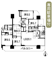 Floor: 5LDK, occupied area: 137.07 sq m, Price: 85.8 million yen