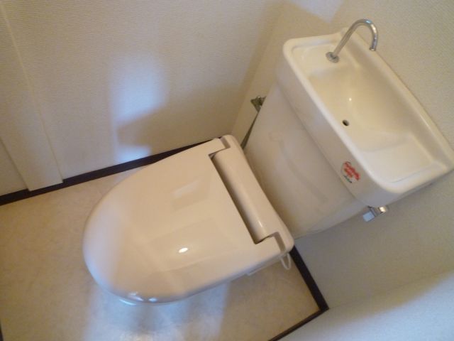 Toilet. It is warm and winter with warm toilet.