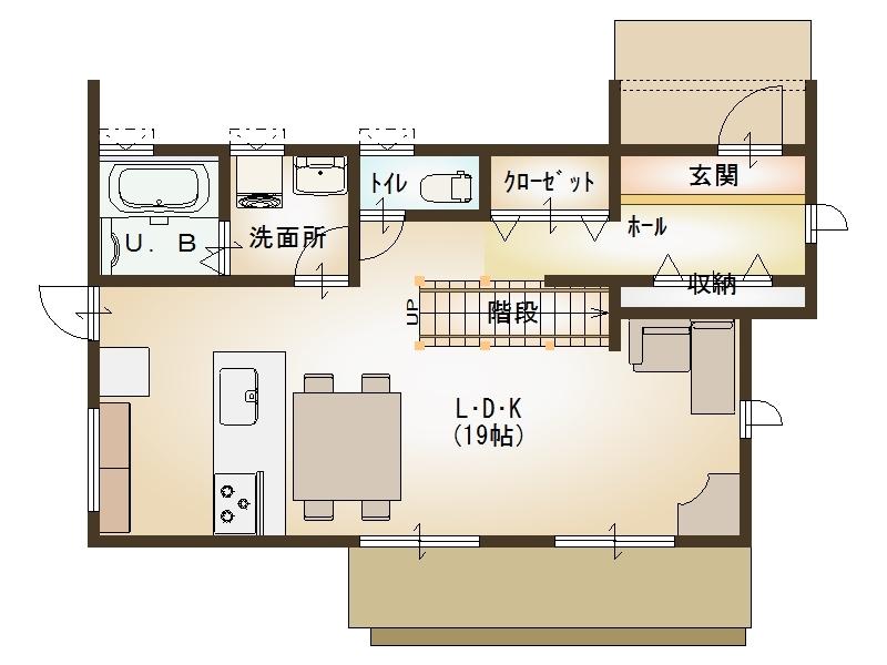 Building plan example (floor plan). Building plan example