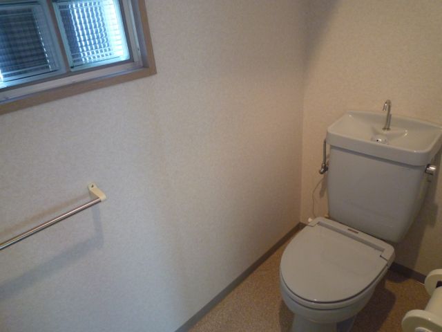 Toilet. Toilet is widely, There is a stylish small window.